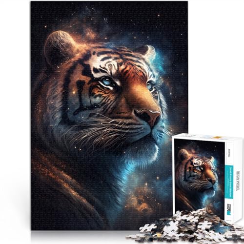 1000-teiliges Puzzle für Erwachsene kosmischer Tiertiger dekomprimierendes intellektuelles Lernspielzeug 26 x 38 cm anspruchsvolles Spiel und Familienspiel 1000-teiliges Puzzle für Erwachsene kosmischer Tiertiger dekomprimierendes intellektuelles Lernspielzeug 26 x 38 cm anspruchsvolles Spiel und Familienspiel von DLBHSG