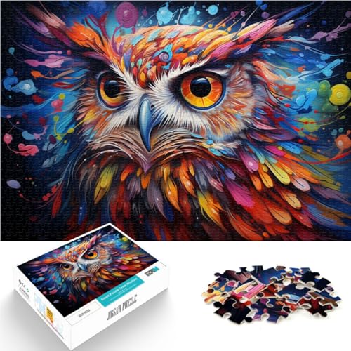 1000-teiliges Puzzle für Erwachsene mit Tiermotiv Eule pädagogisches Spielzeug zum Stressabbau 26 x 38 cm geeignet als Schreibtischdekoration von DLBHSG