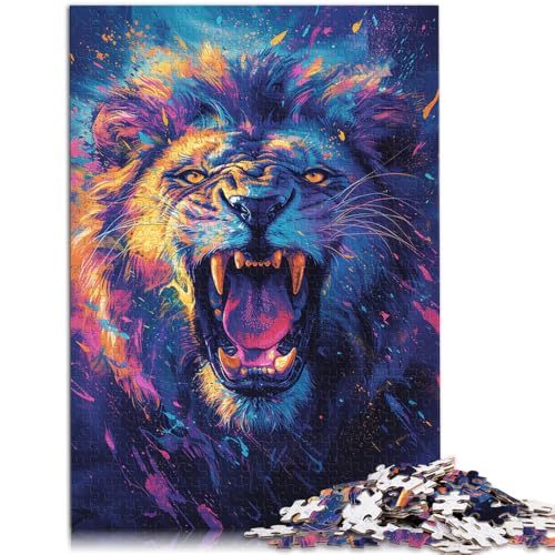 1000-teiliges Puzzle für Erwachsene psychedelische Löwenkunst lustige Spiele 50 x 75 cm anspruchsvolles Spiel und Familienspiel für Kinder ab 14 Jahren 1000-teiliges Puzzle für Erwachsene psychedelische Löwenkunst lustige Spiele 50 x 75 cm anspruchsvolles Spiel und Familienspiel für Kinder ab 14 Jahren von DLBHSG