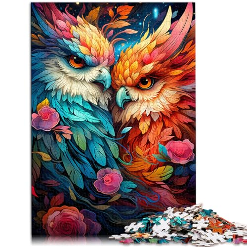 1000-teiliges Puzzle für Erwachsene rote und Blaue Eule Stressabbau-Spielzeug 50 x 75 cm stärkt die Liebe zwischen Paaren für Teenager ab 14 Jahren 1000-teiliges Puzzle für Erwachsene rote und Blaue Eule Stressabbau-Spielzeug 50 x 75 cm stärkt die Liebe zwischen Paaren für Teenager ab 14 Jahren von DLBHSG