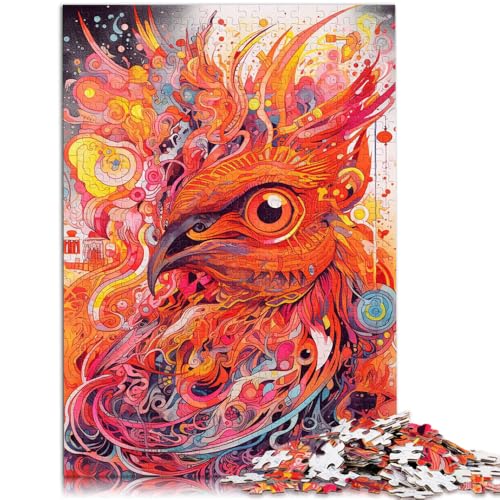 1000-teiliges Puzzle für Erwachsene roter Phönixvogel anspruchsvolles Spiel 26 x 38 cm zum Stressabbau zum Zeitvertreib zu Hause von DLBHSG