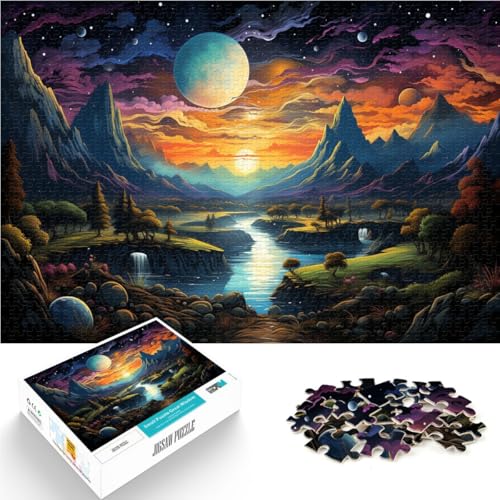 1000-teiliges Puzzle für Erwachsene schöne Landschaft unter dem Planeten Lernspiel Herausforderungsspielzeug 26 x 38 cm Lernspiel für Geburtstag Weihnachten 1000-teiliges Puzzle für Erwachsene schöne Landschaft unter dem Planeten Lernspiel Herausforderungsspielzeug 26 x 38 cm Lernspiel für Geburtstag Weihnachten von DLBHSG