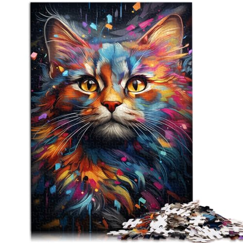 1000-teiliges Puzzle für Erwachsene süße lila Katze Puzzle für Lernspiele Herausforderungsspielzeug 50 x 75 cm Stressabbau schwierige Herausforderung 1000-teiliges Puzzle für Erwachsene süße lila Katze Puzzle für Lernspiele Herausforderungsspielzeug 50 x 75 cm Stressabbau schwierige Herausforderung von DLBHSG