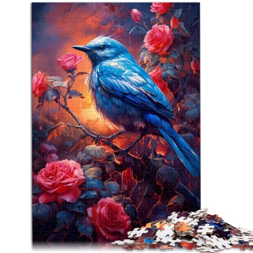 1000-teiliges Puzzle für Erwachsene süßer Kleiner Blauer Vogel Lernpuzzle 50 x 75 cm anspruchsvolles Spiel und Familienspiel für 14-Jährige von DLBHSG