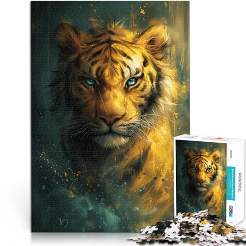 1000-teiliges Puzzle für Erwachsene süßer Kleiner gelber Tiger anspruchsvolles Spiel 50 x 75 cm anspruchsvolles Spiel und Familienspiel 1000-teiliges Puzzle für Erwachsene süßer Kleiner gelber Tiger anspruchsvolles Spiel 50 x 75 cm anspruchsvolles Spiel und Familienspiel von DLBHSG