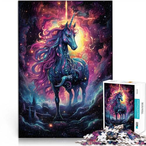 1000-teiliges Puzzle für Erwachsene. Das Einhorn-Lernpuzzle 50 x 75 cm ganze Familie von DLBHSG