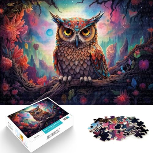 1000-teiliges Puzzle für Erwachsene. Futuristische Eule. Lustige Familienspiele. 26 x 38 cm ganze Familie ab 14 Jahren. von DLBHSG