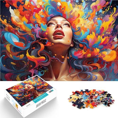 1000-teiliges Puzzle für Erwachsene. Puzzle mit dem Gesicht eines schönen Mädchens. Anspruchsvolles schwieriges Puzzle 26 x 38 cm. Fördert die Liebe zwischen Paaren. von DLBHSG