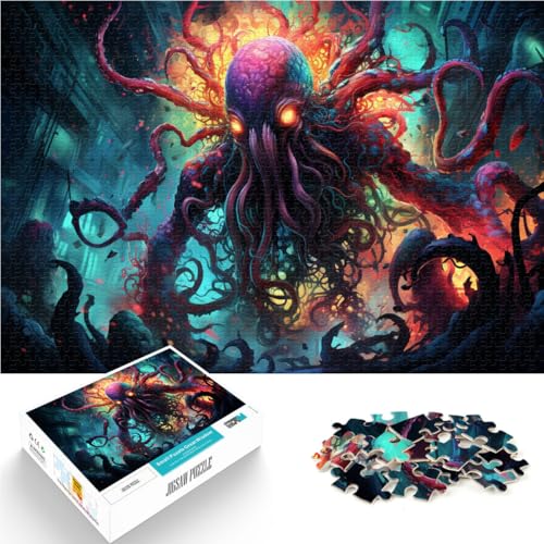 1000-teiliges Puzzle für Erwachsene „Cthulhu Invasion“ Familienunterhaltungsspielzeug 50 x 75 cm ganze Familie von DLBHSG