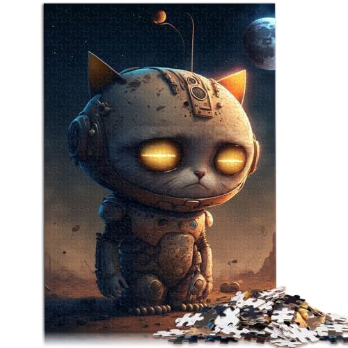 Puzzle für Erwachsene mit 1000 Teilen Weltraum-Mechanische Katze Stressabbau 50 x 75 cm Lernspiel für Geburtstag Weihnachten von DLBHSG