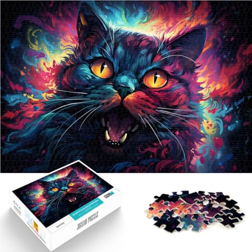 Puzzle für Erwachsene 1000 Teile Bunte Katze Heimdekoration Puzzle 50 x 75 cm Stressabbau schwierige Herausforderung Puzzle für Erwachsene 1000 Teile Bunte Katze Heimdekoration Puzzle 50 x 75 cm Stressabbau schwierige Herausforderung von DLBHSG