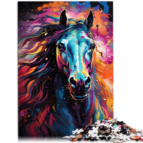 Puzzle 1000 Teile für Erwachsene Psychedelisches Pferd Lernspiel Herausforderungsspielzeug 50 x 75 cm mit passendem Poster und Quizblatt Puzzle 1000 Teile für Erwachsene Psychedelisches Pferd Lernspiel Herausforderungsspielzeug 50 x 75 cm mit passendem Poster und Quizblatt von DLBHSG