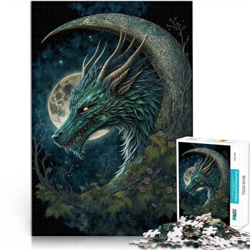 1000-teiliges Puzzle für Erwachsene Drache auf dem Mond Spielzeug Denkspiel 50 x 75 cm Geschenke für Freunde und Familie für Teenager ab 14 Jahren 1000-teiliges Puzzle für Erwachsene Drache auf dem Mond Spielzeug Denkspiel 50 x 75 cm Geschenke für Freunde und Familie für Teenager ab 14 Jahren von DLBHSG