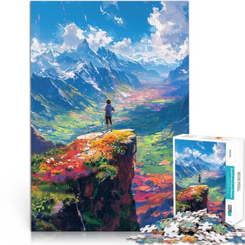 Puzzle 1000 Teile für Erwachsene „Schöne Bergblumen“ Lernpuzzle 50 x 75 cm ganze Familie von DLBHSG