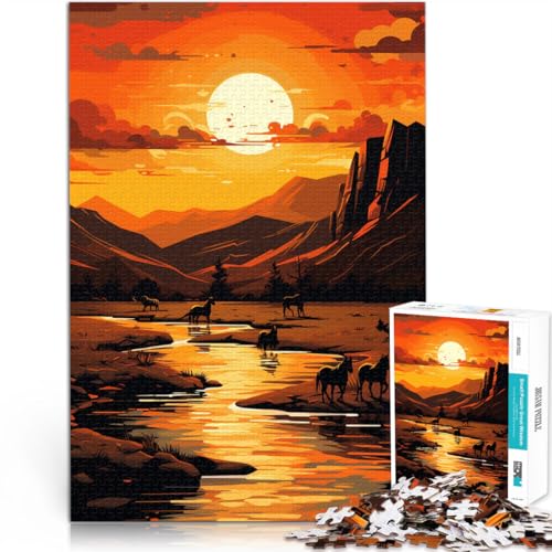 Puzzle 1000 Teile für Erwachsene Afrikanische Graslandschaften Puzzle 26x38cm Lernspiel für Geburtstag Weihnachten für Teenager ab 14 Jahren Puzzle 1000 Teile für Erwachsene Afrikanische Graslandschaften Puzzle 26x38cm Lernspiel für Geburtstag Weihnachten für Teenager ab 14 Jahren von DLBHSG