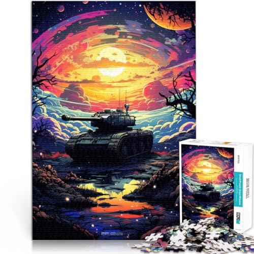 Puzzle 1000 Teile für Erwachsene Art Tank Puzzle Wanddekoration 50 x 75 cm geeignet als Schreibtischdekoration für Teenager ab 14 Jahren von DLBHSG