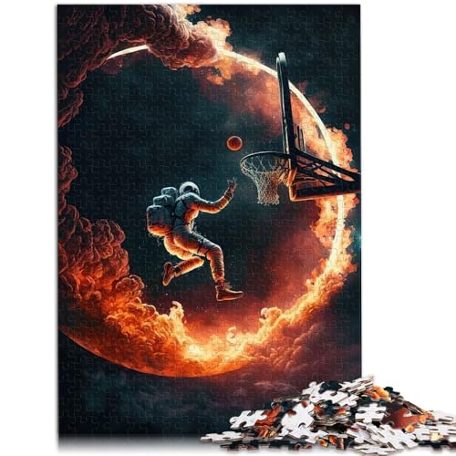 Puzzle 1000 Teile für Erwachsene Astronauten-Basketball für Puzzle 50x75cm ganze Familie für Teenager ab 14 Jahren von DLBHSG