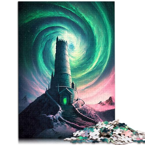 Puzzle 1000 Teile für Erwachsene Aurora Spirale Dekomprimierendes intellektuelles Lernspielzeug 50x75cm Geburtstagsgeschenk Geschenke Wandkunst von DLBHSG
