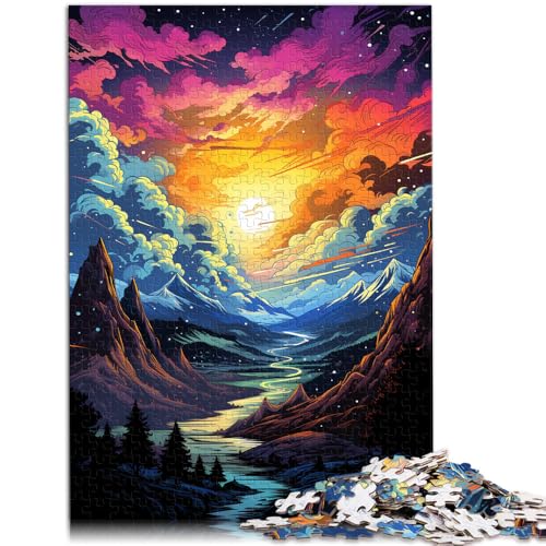 Puzzle 1000 Teile für Erwachsene Berggipfel anspruchsvolles schwieriges Puzzle 50 x 75 cm zum Stressabbau zum Urlaub zu Hause zum Zeitvertreib von DLBHSG