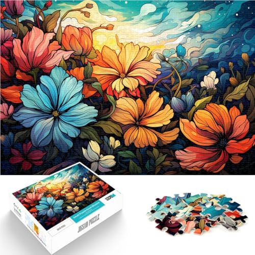 Puzzle 1000 Teile für Erwachsene Blumen Dekomprimierendes intellektuelles Lernspielzeug 26 x 38 cm anspruchsvolles Spiel und Familienspiel Puzzle 1000 Teile für Erwachsene Blumen Dekomprimierendes intellektuelles Lernspielzeug 26 x 38 cm anspruchsvolles Spiel und Familienspiel von DLBHSG