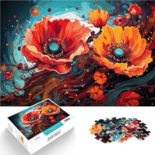 Puzzle 1000 Teile für Erwachsene Blumen Interessantes Puzzle zur Stressreduzierung 26x38cm Lernspiel für Geburtstag Weihnachten von DLBHSG