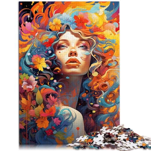 Puzzle 1000 Teile für Erwachsene Blumenfrau Lernspielzeug 50 x 75 cm geeignet als Schreibtischdekoration für Teenager ab 14 Jahren von DLBHSG
