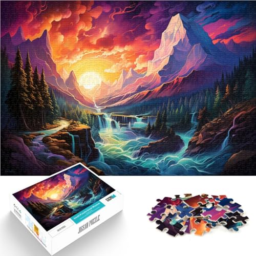 Puzzle 1000 Teile für Erwachsene Bunte Berge für Puzzle 26x38cm ganze Familie ab 14 Jahren von DLBHSG