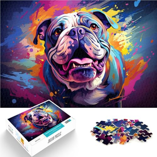 Puzzle 1000 Teile für Erwachsene Bunte Bulldoggen lustige Familienspiele 26 x 38 cm Lernspiel für Geburtstag Weihnachten für 14-Jährige Puzzle 1000 Teile für Erwachsene Bunte Bulldoggen lustige Familienspiele 26 x 38 cm Lernspiel für Geburtstag Weihnachten für 14-Jährige von DLBHSG