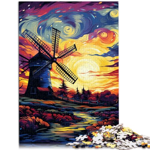 Puzzle 1000 Teile für Erwachsene Bunte Windmühlen Lernpuzzle 26 x 38 cm Geburtstagsgeschenk Geschenke Wandkunst für 14-Jährige Puzzle 1000 Teile für Erwachsene Bunte Windmühlen Lernpuzzle 26 x 38 cm Geburtstagsgeschenk Geschenke Wandkunst für 14-Jährige von DLBHSG