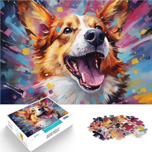 Puzzle 1000 Teile für Erwachsene Bunter Corgi-Hund Lernpuzzle 50 x 75 cm einzigartige Heimdekoration und Geschenke für Teenager ab 14 Jahren Puzzle 1000 Teile für Erwachsene Bunter Corgi-Hund Lernpuzzle 50 x 75 cm einzigartige Heimdekoration und Geschenke für Teenager ab 14 Jahren von DLBHSG