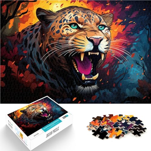 Puzzle 1000 Teile für Erwachsene Bunter Dschungelleopard Anspruchsvolles schwieriges Puzzle 26 x 38 cm Künstlersammlung Bildende Kunst Puzzle 1000 Teile für Erwachsene Bunter Dschungelleopard Anspruchsvolles schwieriges Puzzle 26 x 38 cm Künstlersammlung Bildende Kunst von DLBHSG