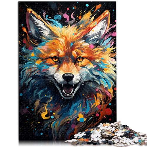Puzzle 1000 Teile für Erwachsene Bunter Fantasiefuchs Dekomprimierendes intellektuelles Lernspielzeug 26 x 38 cm Herausforderndes Spiel und Familienspiel von DLBHSG