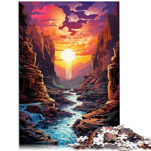 Puzzle 1000 Teile für Erwachsene Canyon-Wasserfall für Puzzle 50x75cm ganze Familie für Teenager ab 14 Jahren von DLBHSG