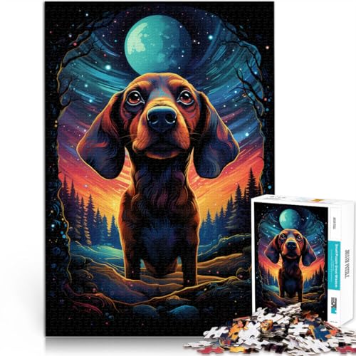 Puzzle 1000 Teile für Erwachsene Cosmic Dackel Denkspiel 50 x 75 cm Stressabbau Urlaub zu Hause Zeitvertreib für Teenager ab 14 Jahren von DLBHSG