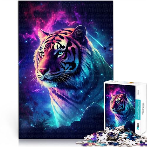Puzzle 1000 Teile für Erwachsene Cosmic Leopard Lernspiel Challenge Toy 50x75cm Lernspiel für Geburtstag Weihnachten von DLBHSG