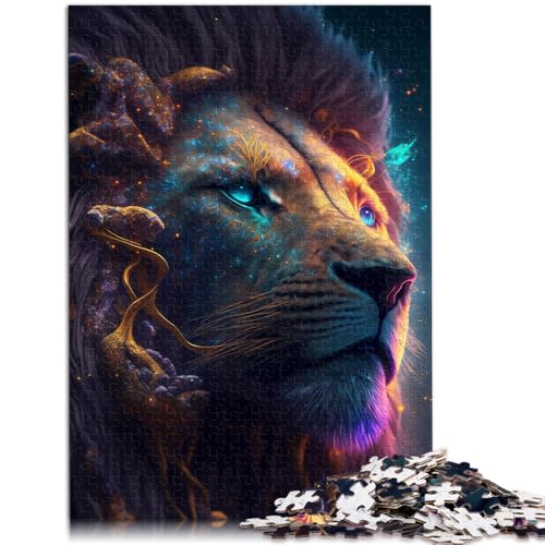 Puzzle 1000 Teile für Erwachsene Cosmic Lion Dekomprimierendes intellektuelles Lernspielzeug 26 x 38 cm anspruchsvolles Spiel und Familienspiel von DLBHSG