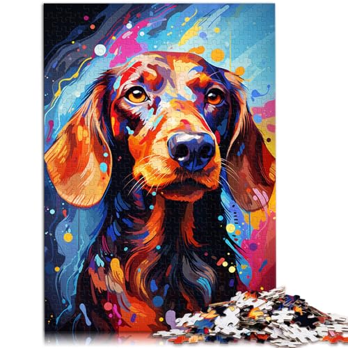 Puzzle 1000 Teile für Erwachsene Dackel-Puzzle Mitmach-Spiel 26 x 38 cm Herausforderndes Spiel und Familienspiel für Teenager ab 14 Jahren von DLBHSG