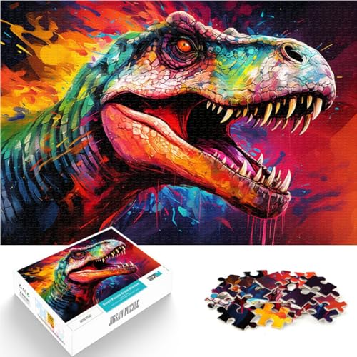 Puzzle 1000 Teile für Erwachsene Dinosaurier-Puzzle Mitmach-Spiel 50 x 75 cm Herausforderndes Spiel und Familienspiel für 14-Jährige von DLBHSG