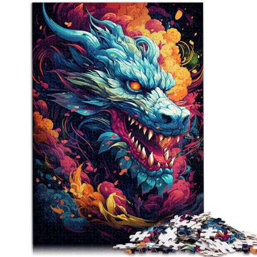 Puzzle 1000 Teile für Erwachsene Drachen-Spielzeug zum Stressabbau 50 x 75 cm ganze Familie für 14-Jährige von DLBHSG