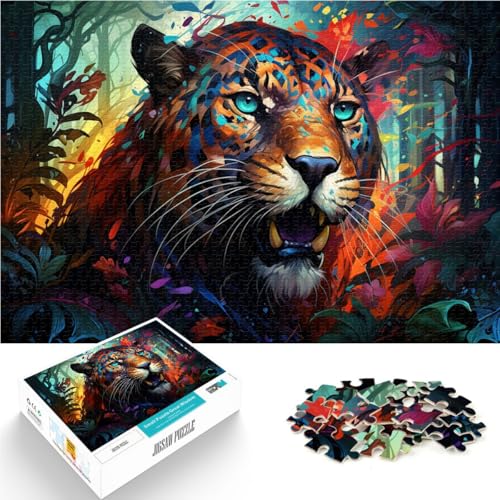 Puzzle 1000 Teile für Erwachsene Dschungel-Gepard interessantes Puzzle zur Stressreduzierung 50 x 75 cm Lernspiel für Geburtstag Weihnachten von DLBHSG
