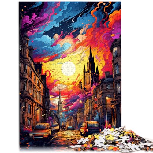Puzzle 1000 Teile für Erwachsene Edinburgh Lernspielzeug 26 x 38 cm mit passendem Poster und Quizblatt für Teenager ab 14 Jahren von DLBHSG