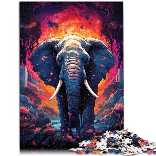Puzzle 1000 Teile für Erwachsene Elefanten-Puzzle 50x75cm Helfen Sie dem Gehirn süchtig machendes Spielzeug zu trainieren und Geduld zu fördern von DLBHSG