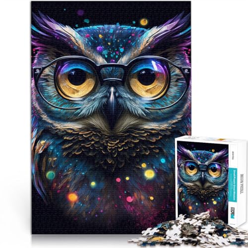 Puzzle 1000 Teile für Erwachsene Eule mit Brille Lernspielzeug 50 x 75 cm anspruchsvolles Spiel und Familienspiel für Teenager ab 14 Jahren Puzzle 1000 Teile für Erwachsene Eule mit Brille Lernspielzeug 50 x 75 cm anspruchsvolles Spiel und Familienspiel für Teenager ab 14 Jahren von DLBHSG