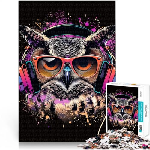 Puzzle 1000 Teile für Erwachsene Eule mit Sonnenbrille Puzzle 50x75cm Einzigartige Geburtstags- und Geschenkideen für 14-Jährige Puzzle 1000 Teile für Erwachsene Eule mit Sonnenbrille Puzzle 50x75cm Einzigartige Geburtstags- und Geschenkideen für 14-Jährige von DLBHSG