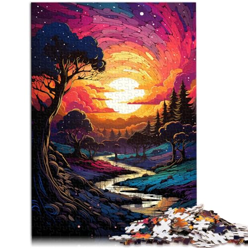 Puzzle 1000 Teile für Erwachsene Fantasie-Sonnenuntergangslandschaftskunst Dekomprimierendes intellektuelles Lernspielzeug 50 x 75 cm tolle Geschenke und Spielzeuge von DLBHSG