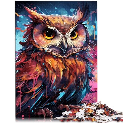 Puzzle 1000 Teile für Erwachsene Fantasy Art Owl Puzzle Lernspiele 26x38cm Lernspiel für Geburtstag Weihnachten für Teenager ab 14 Jahren von DLBHSG