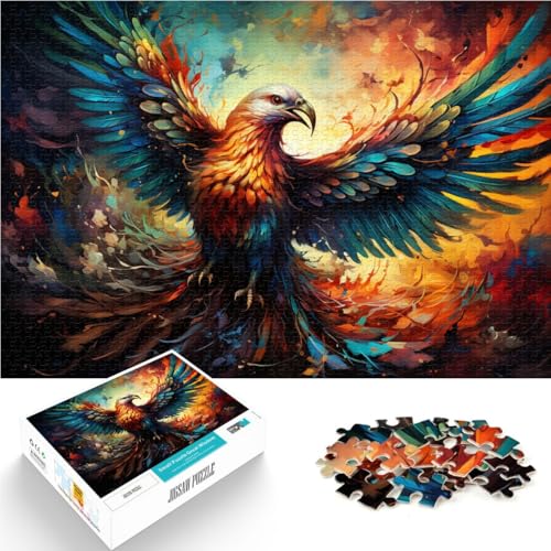 Puzzle 1000 Teile für Erwachsene Fantasy-Phönix-Malerei lustige Spiele 26 x 38 cm anspruchsvolles Spiel und Familienspiel für Kinder ab 14 Jahren von DLBHSG