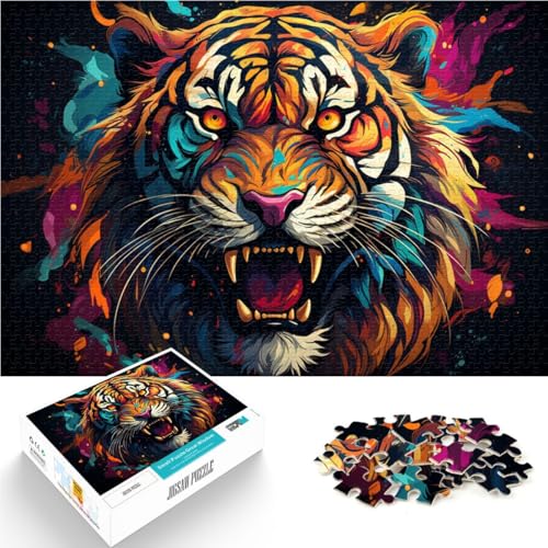 Puzzle 1000 Teile für Erwachsene Fantasy Wilder Tiger Denkspiel 26x38cm Lernspiel für Geburtstag Weihnachten für Teenager ab 14 Jahren von DLBHSG