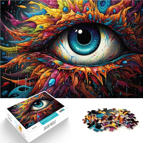 Puzzle 1000 Teile für Erwachsene Farbige Fantasiekunst Drachenaugen Lernspielzeug 50 x 75 cm Herausforderndes Spiel und Familienspiel Puzzle 1000 Teile für Erwachsene Farbige Fantasiekunst Drachenaugen Lernspielzeug 50 x 75 cm Herausforderndes Spiel und Familienspiel von DLBHSG