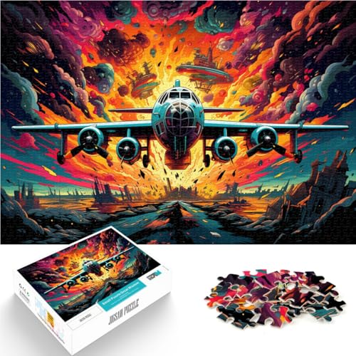 Puzzle 1000 Teile für Erwachsene Farbiger Kampfjet für Puzzle 26x38cm ganze Familie für Teenager ab 14 Jahren von DLBHSG